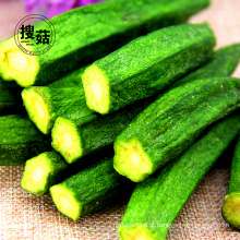 Legumes de quiabo liofilizados estilo vegetariano